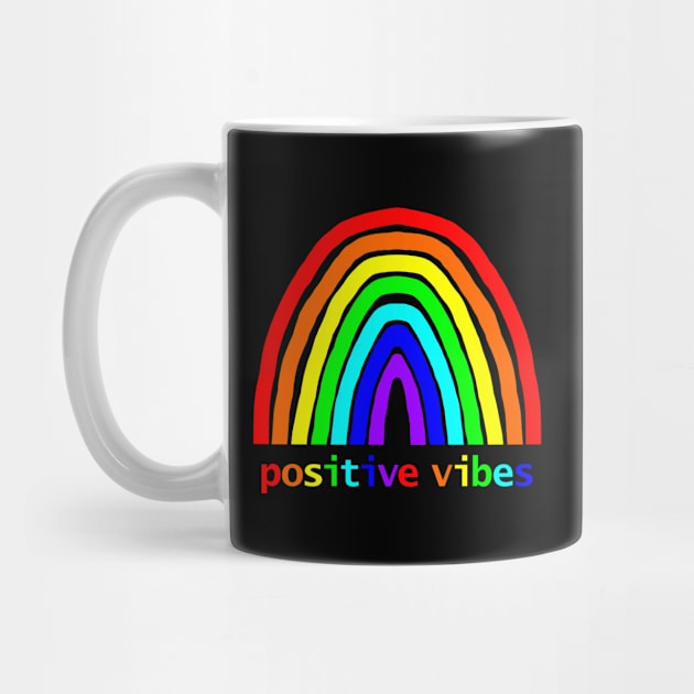 Positive Vibes Rainbow by ellenhenryart